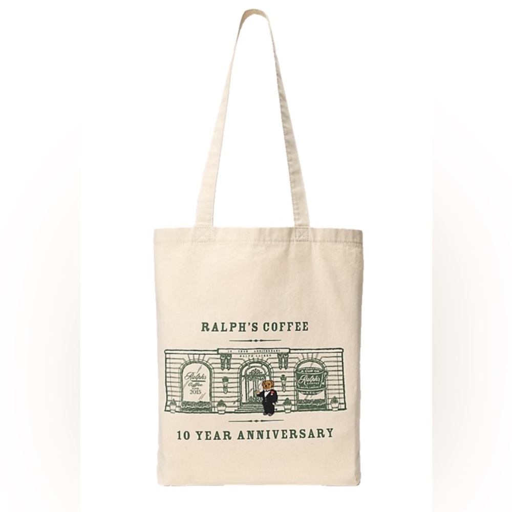 Ralph Lauren Ralph’s Coffee Polo Bear Tuxedo 10th Anniversary Tote New Tags